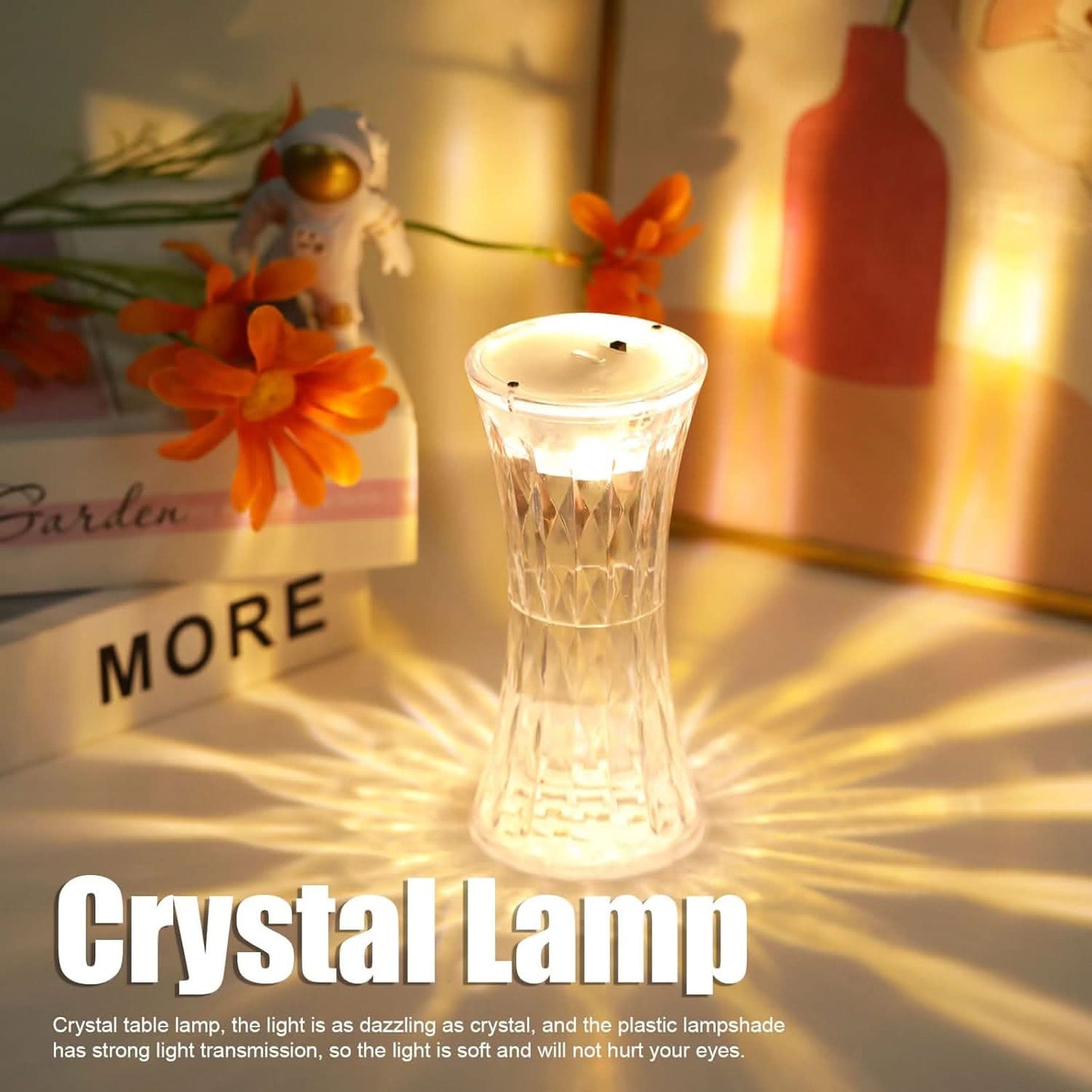 Crystal Lamp Universal Night Light Soft Lighting.
