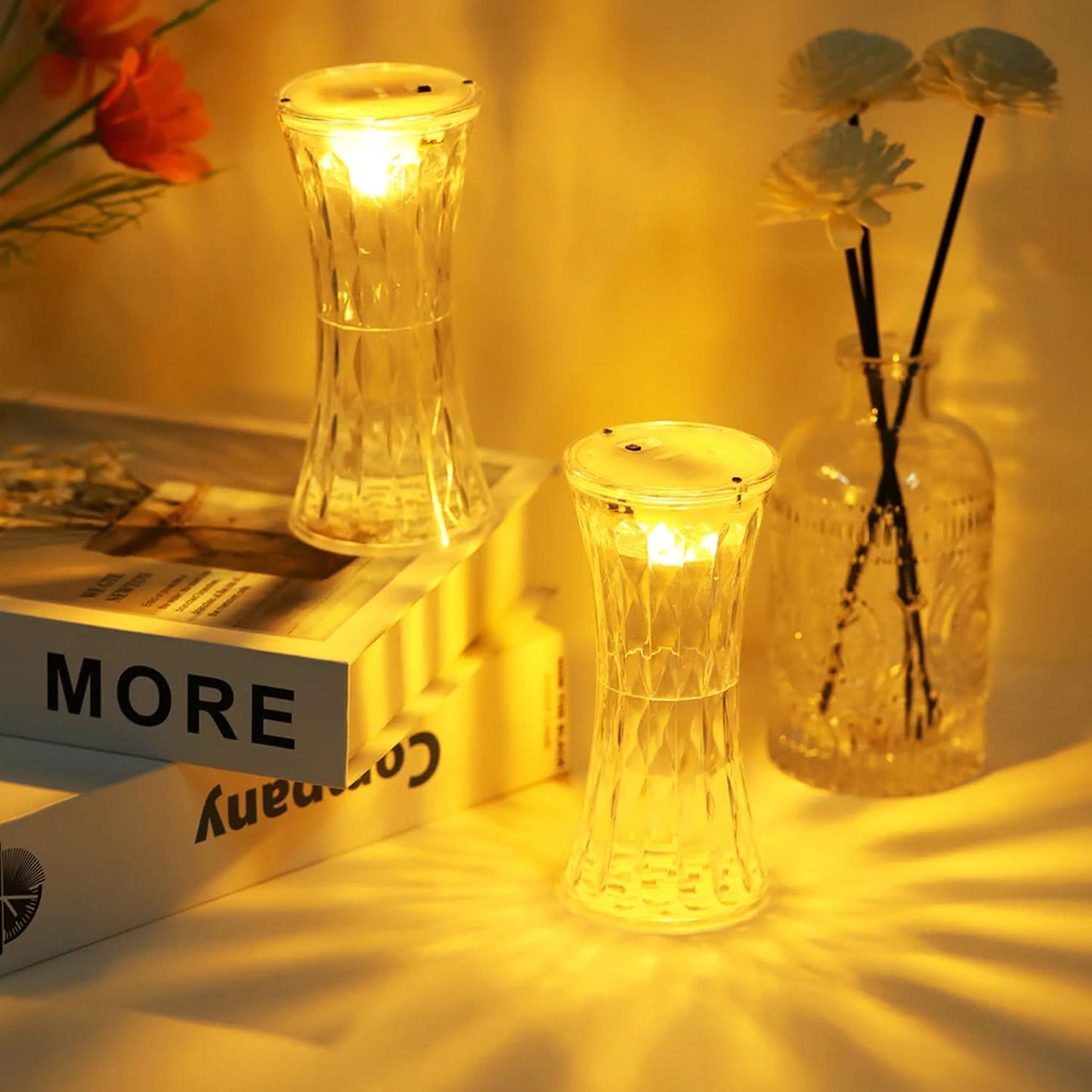 Crystal Lamp Universal Night Light Soft Lighting.