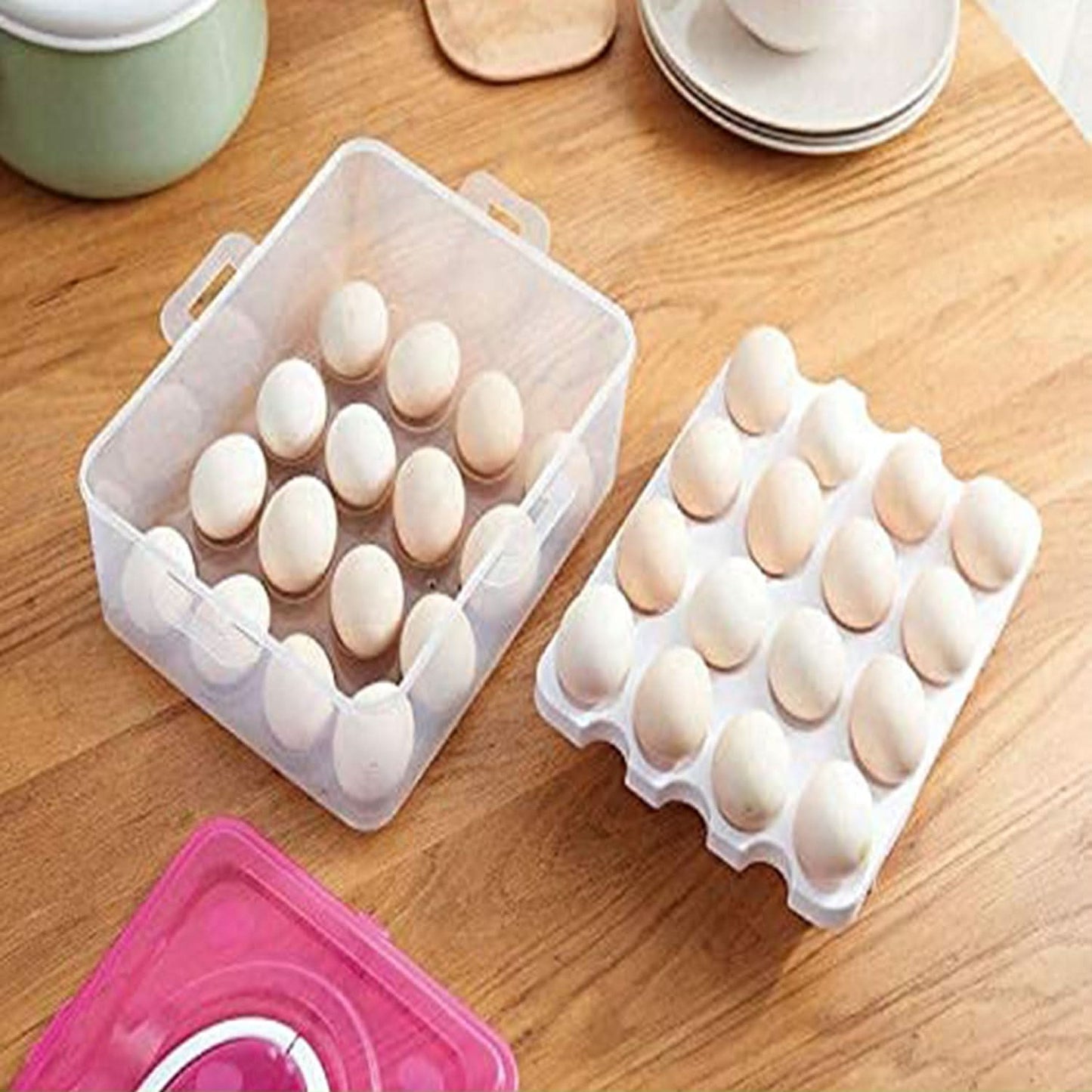 2layer 32 Grid Egg Tray With Lid(1 Pc )