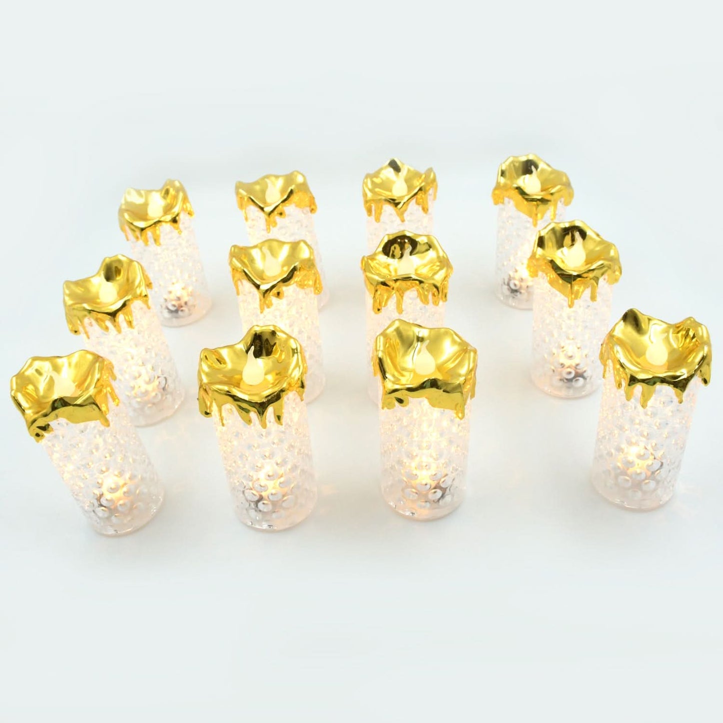Gold Flameless Candles Led Light Decorative Candles  (12 Pc Moq)