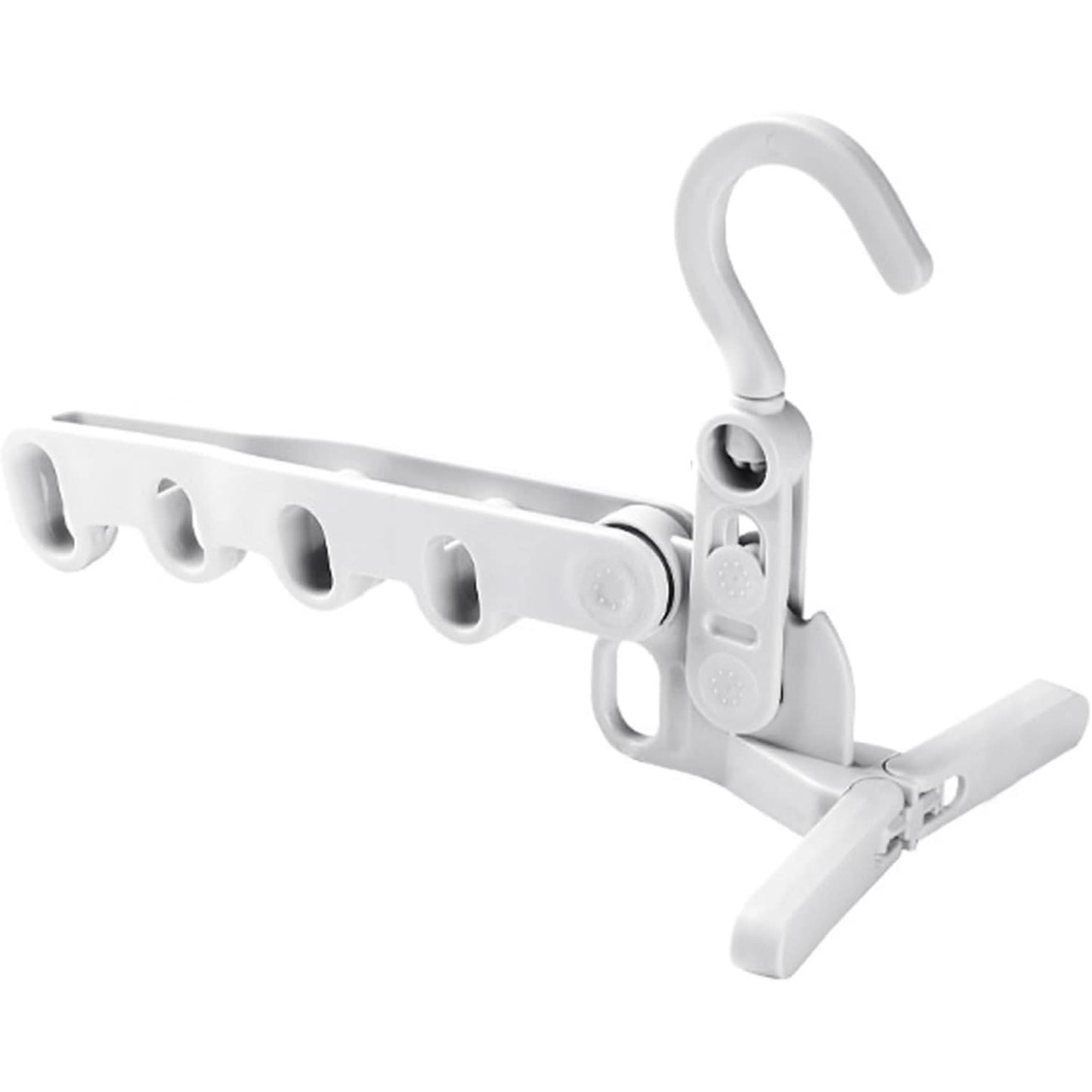 5 holes Foldable Clothes Hanger Travel Clothes Hanger Multifunctional Clothes Hanger Space-saving Wall Holder Clothes Rack Robust Clothes Hanger For Travel Indoors.